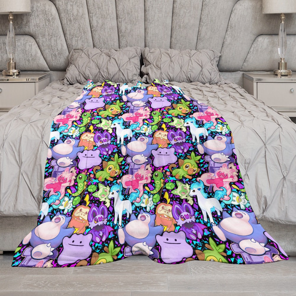 Premium Character Design Flannel Blanket - Gaming & Anime Inspired Comfort Throw 🛋️⭐