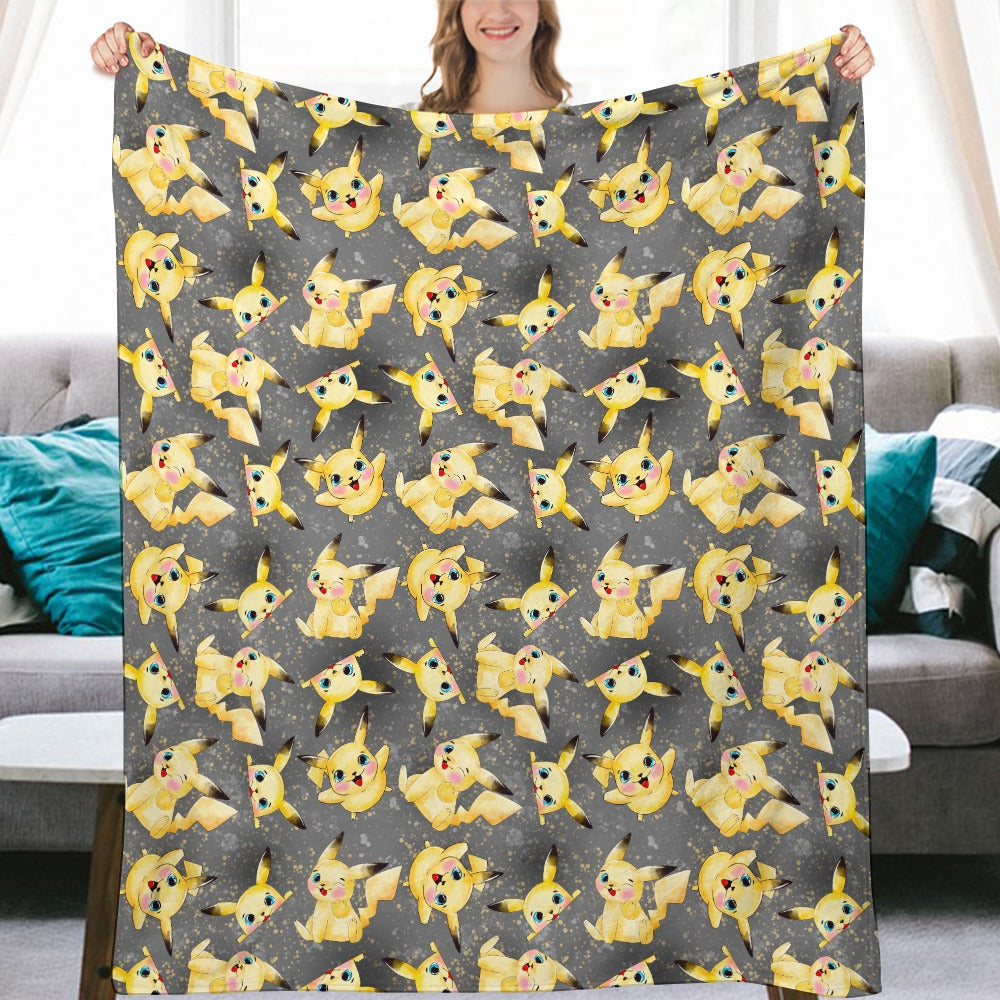 Premium Character Design Flannel Blanket - Gaming & Anime Inspired Comfort Throw 🛋️⭐