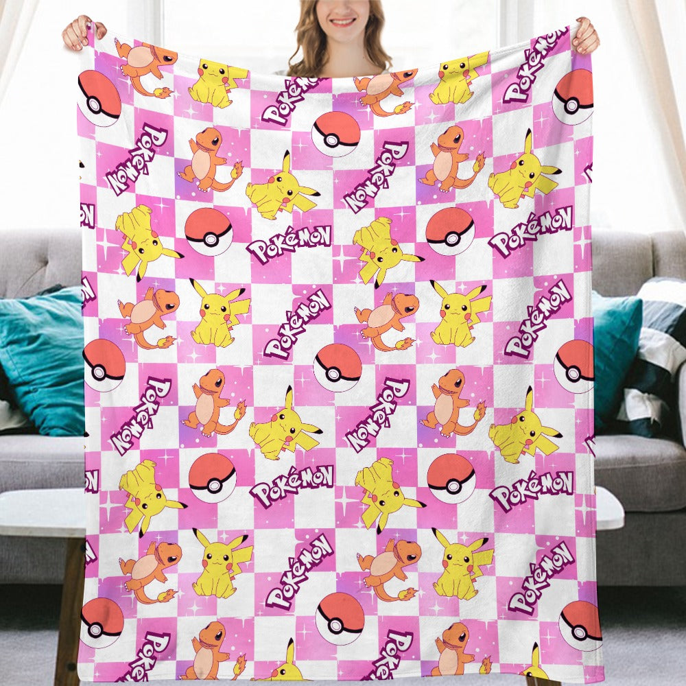 Premium Character Design Flannel Blanket - Gaming & Anime Inspired Comfort Throw 🛋️⭐