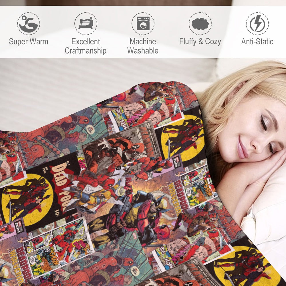 Premium Character Design Flannel Blanket - Superhero & Gaming Inspired Comfort Throw 🛋️⭐