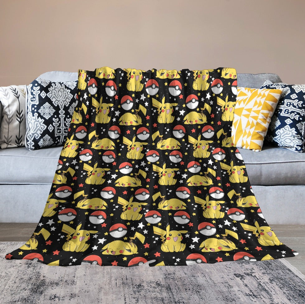Premium Character Design Flannel Blanket - Gaming & Anime Inspired Comfort Throw 🛋️⭐