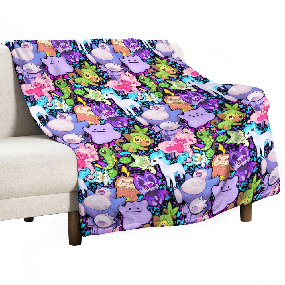 Premium Character Design Flannel Blanket - Gaming & Anime Inspired Comfort Throw 🛋️⭐
