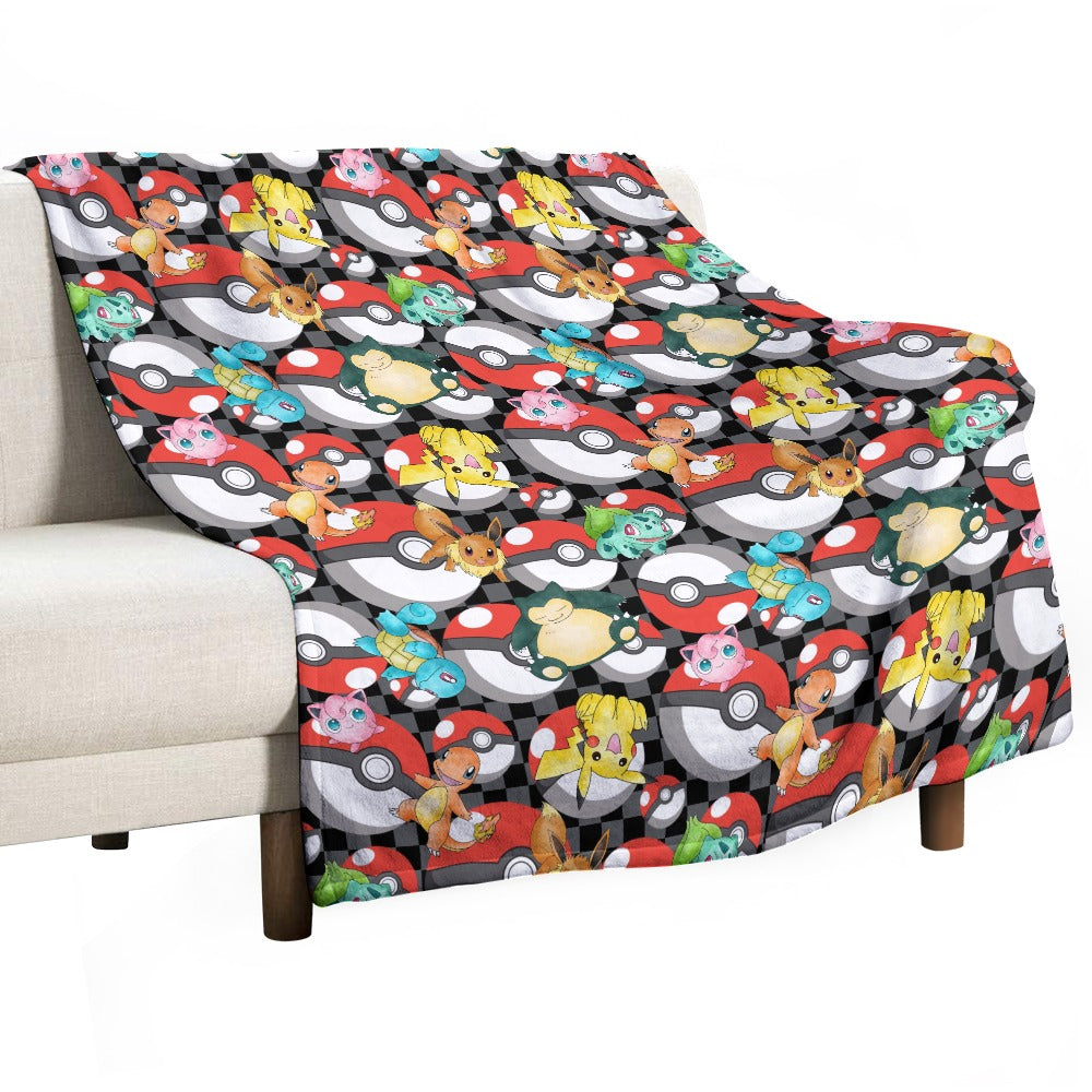 Premium Character Design Flannel Blanket - Gaming & Anime Inspired Comfort Throw 🛋️⭐