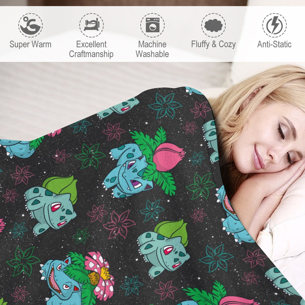 Premium Character Design Flannel Blanket - Gaming & Anime Inspired Comfort Throw 🛋️⭐