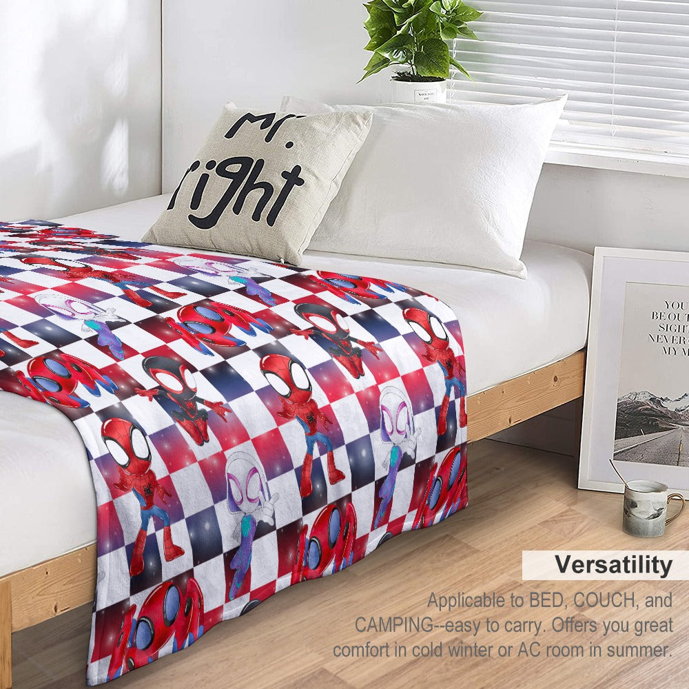 Premium Character Design Flannel Blanket - Superhero & Gaming Inspired Comfort Throw 🛋️⭐